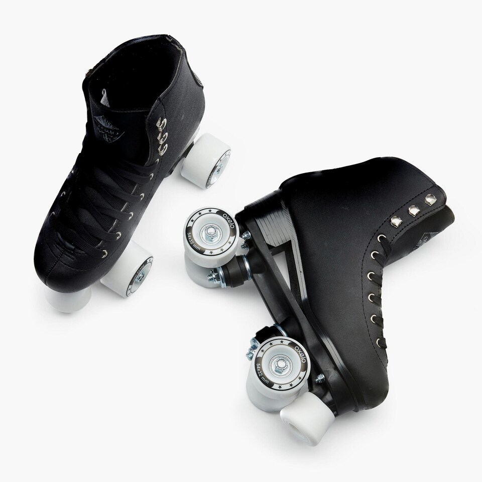 image 1 of Decathlon Kid's & Adult Roller Skates Black - 100 Series