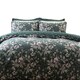 image 2 of Belledorm Aiyla Duvet Cover Set - Bottle Green - Double Green | Double
