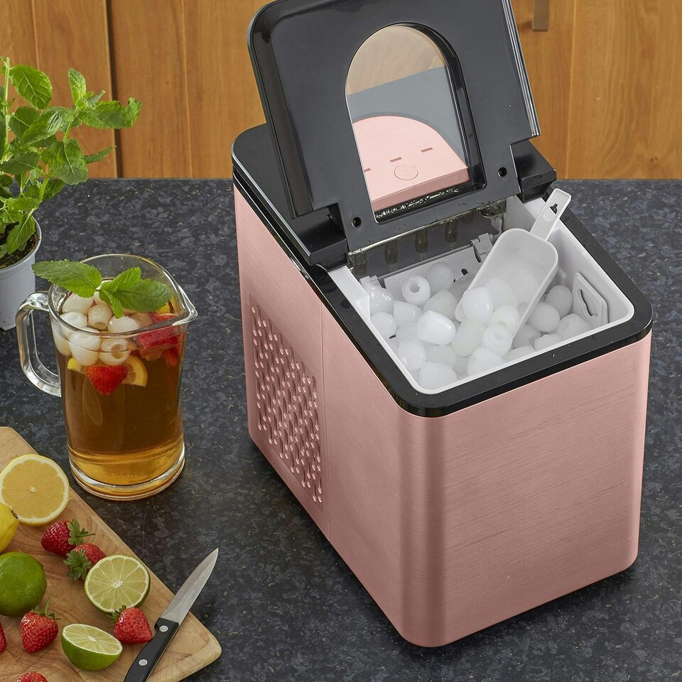 image 1 of Neo 1.7L Automatic Electric Portable Home Kitchen Ice Cube Dispenser Maker Machine Counter Top Cocktails Drink Crusher Cold Freeze (Copper)