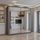 image 2 of Sliding wardrobes 4U Modern Full Mirror Sliding Door Wardrobe Multi Size & Color Options - 100cm Grey | 100cm