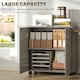 image 3 of Vinsetto Filing Cabinet with Locking Doors & Shelves, 2-Tier Lockable Storage Cabinet with 2 Keys for Home Office, 80W x 40D x 80H cm, Grey