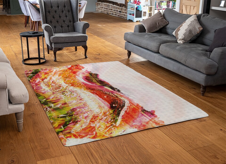 image 1 of Wheat Field Paint Rug | Multi