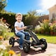 image 2 of HOMCOM Children Pedal Go Kart, Kids Ride On Racer with Adjustable Seat, Inflatable Rubber Tyres, Handbrake, for Ages 5-12 Years - Black