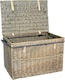 image 2 of Large Antique Wash Storage Wicker Basket | Brown | Brown | L