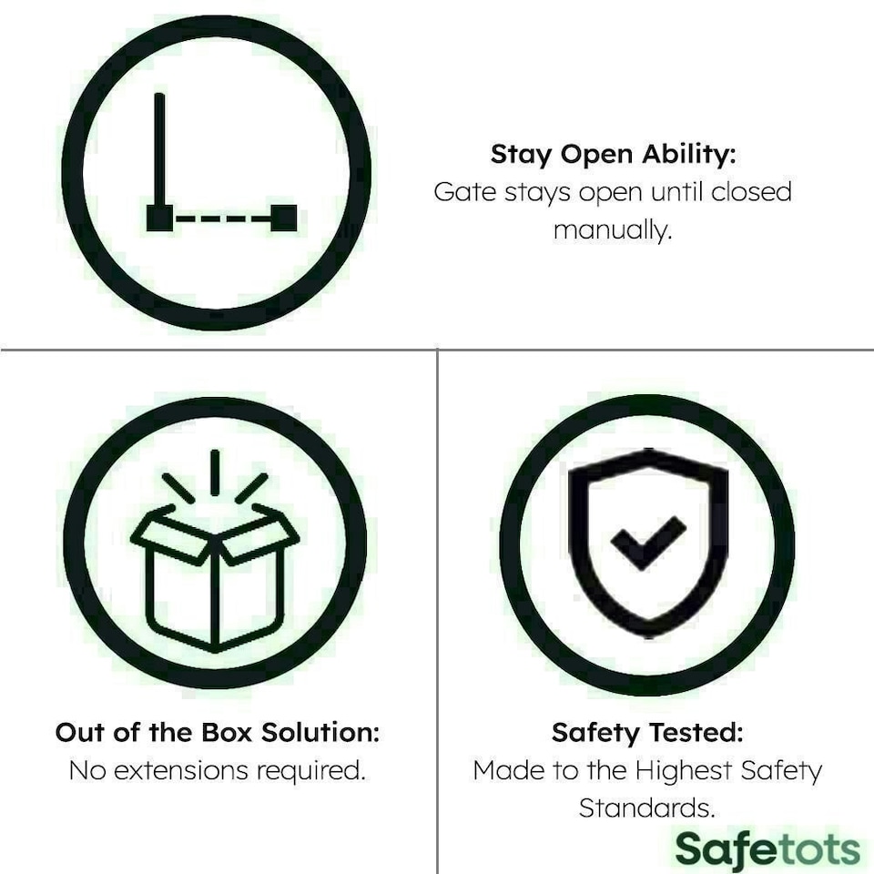 image 1 of Bettacare Child and Pet Gate Narrow, 68.5cm - 75cm, Matt Black, Extra Tall Gate 104cm in Height, Narrow Pressure Fit Stair Gate