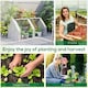 image 6 of Outsunny Mini Small Greenhouse with Steel Frame & PE Cover & Window