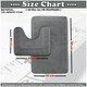 image 7 of VELVETIO Bath Mat Set Greek Pattern Anti Slip Memory Foam Toilet Rug Grey | Charcoal