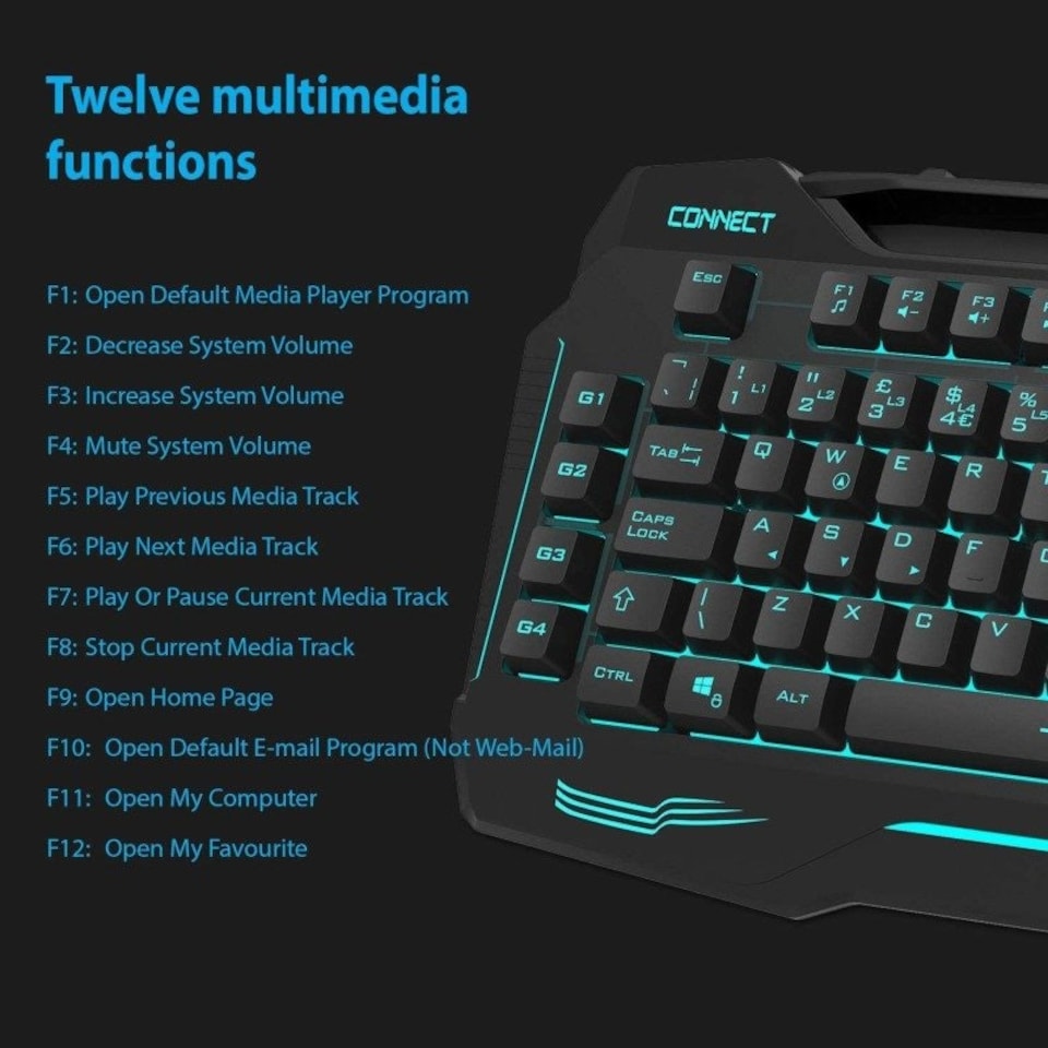 image 1 of CIT Connect 7 Colour Gaming Keyboard