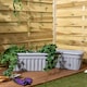 image 2 of Wham Vista 2 x 60cm Rectangular Plastic Garden Troughs | Grey | Upcycle Grey