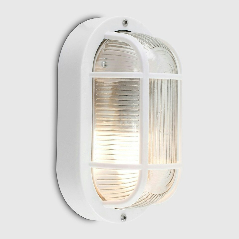 image 1 of ValueLights Modern White IP44 Rated Outdoor Garden Security Bulkhead Wall Light