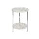 image 2 of Side table DKD Home Decor White Silver Metal MDF Wood 40 x 40 x 53 cm N/A