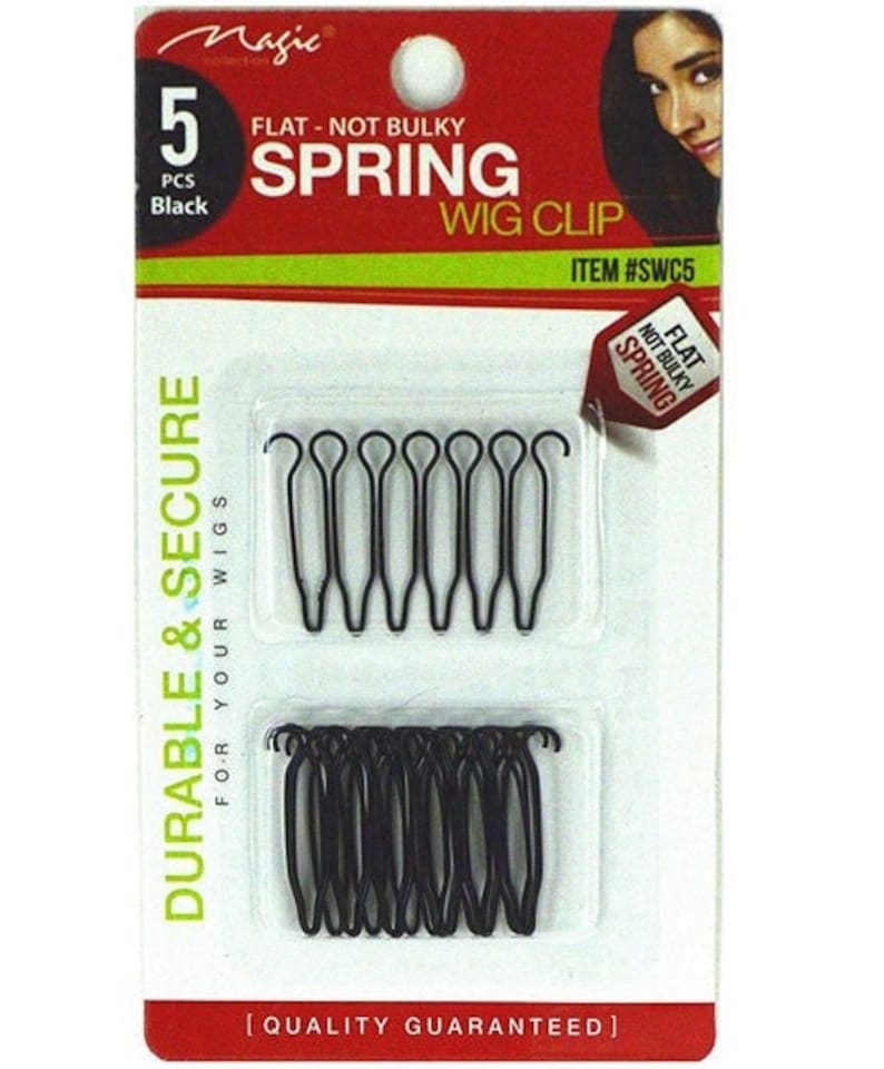 image 1 of Bee Sales Magic Collection Spring Wig Clip SWC5 - 5pcs Black | Multi | 5