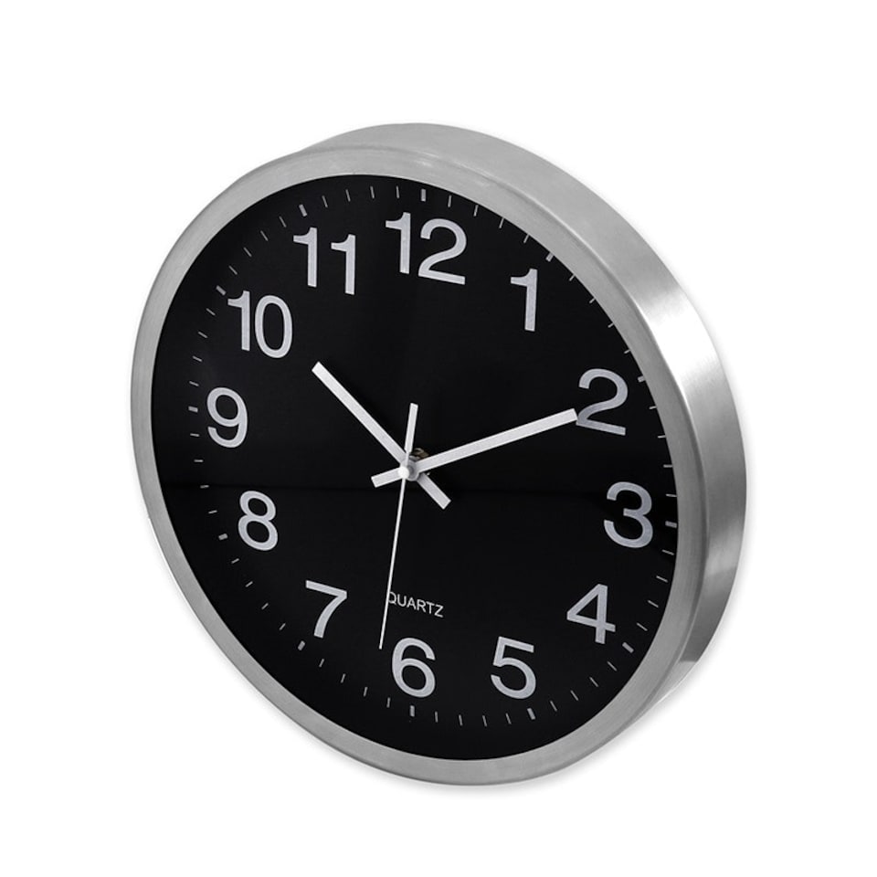 image 1 of 12" Metal Shell Quartz Clock