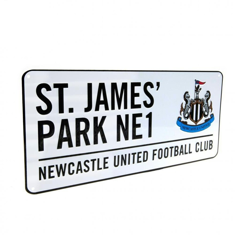image 1 of Newcastle United FC Official Street Sign - White - One Size