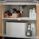 image 9 of SoBuy Under Sink Cabinet with 2 Bamboo Slatted Doors, White, 23.6x13.0x23.6 in, 11.5 kg - BZR125-W