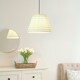 image 3 of ValueLights Riza Tapered Pink Aztec Fabric Pleated Easy Fit Large Lamp Shade with LED Bulb Pink