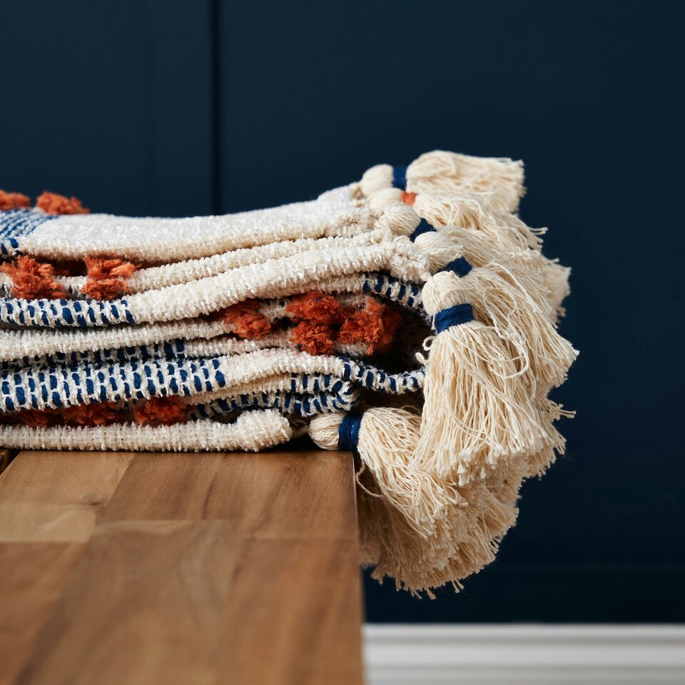 image 1 of BHS Global Blend Tufted Throw, Multicoloured