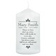 image 1 of Personalised Sentiments 'Those We Love' Pillar Candle White