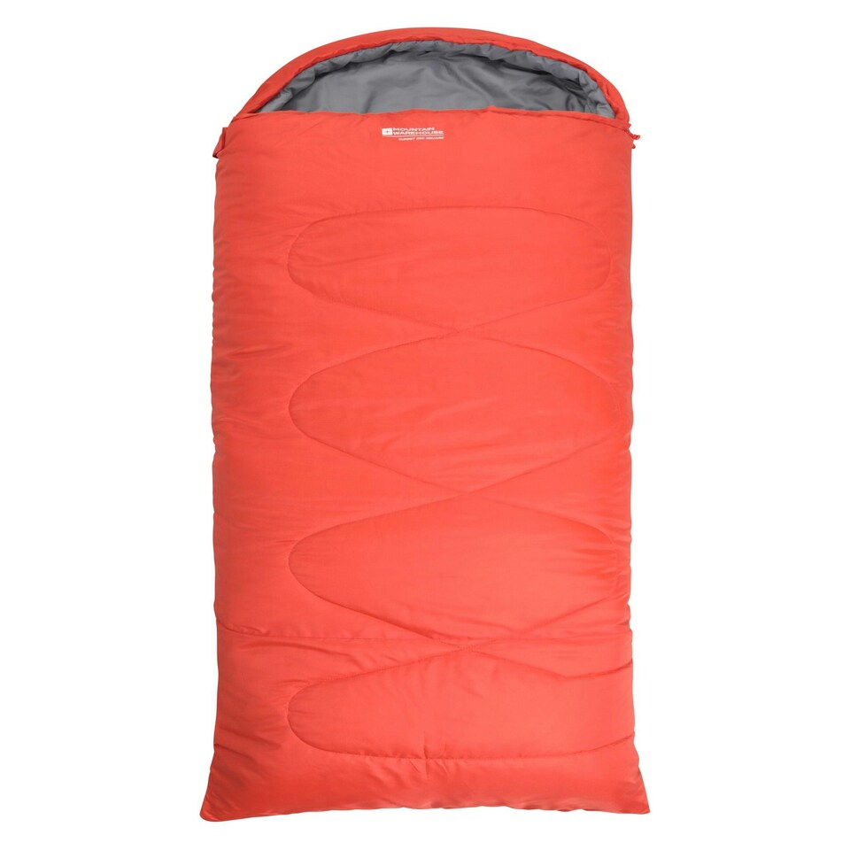 image 1 of Mountain Warehouse Unisex Adult Summit 250 Left Zip Square Winter Sleeping Bag - Burnt Orange - 200cm