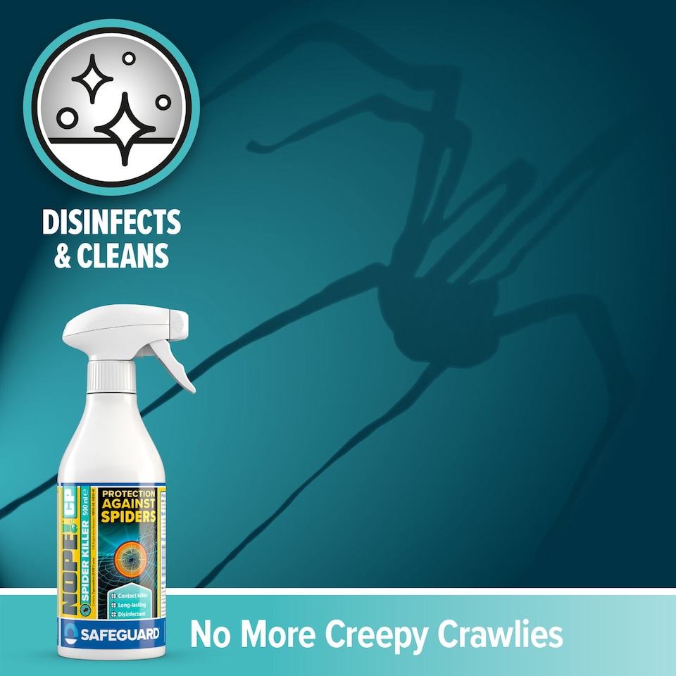 image 1 of NOPE Spider Killer Spray Repellent - Contact Killer. For all types of Spiders. Odourless for Indoor and Outdoor use - 500ml
