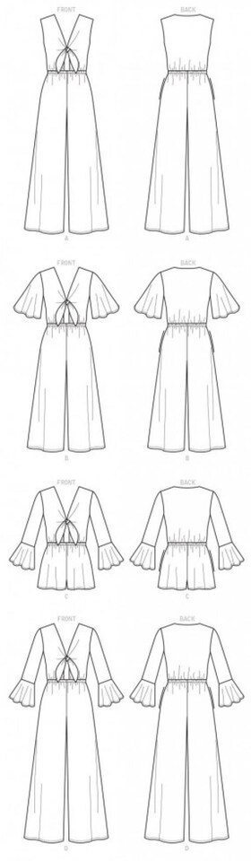 image 1 of McCall's 7756 Paper Sewing Pattern – Women’s Jumpsuit, Size E5 (14–16–18–20–22), Easy