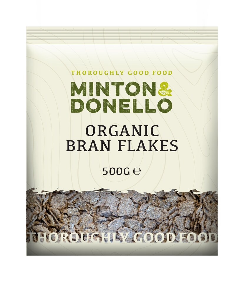 image 1 of Minton & Donello Organic Bran Flakes 6 x 500g