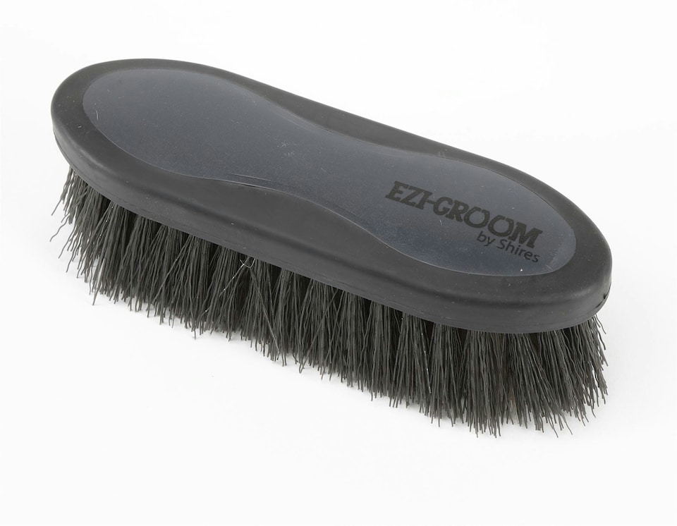 image 1 of Shires Ezi-Groom Grip Dandy Brush | Black | Size: Large
Colour: Black