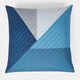 image 4 of OHS 2 x Ralph Geometric Pinsonic Filled Cushions, 45x45cm - Navy Blue