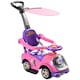 image 1 of AIYAPLAY 3 in 1 Ride on Push Car, Cartoon Robot Theme Foot to Floor Slider, Baby Push Along Car with Parent Handle, Light Music Horn, Underneath Storage, for Boys Girls 12-36 Months - Pink