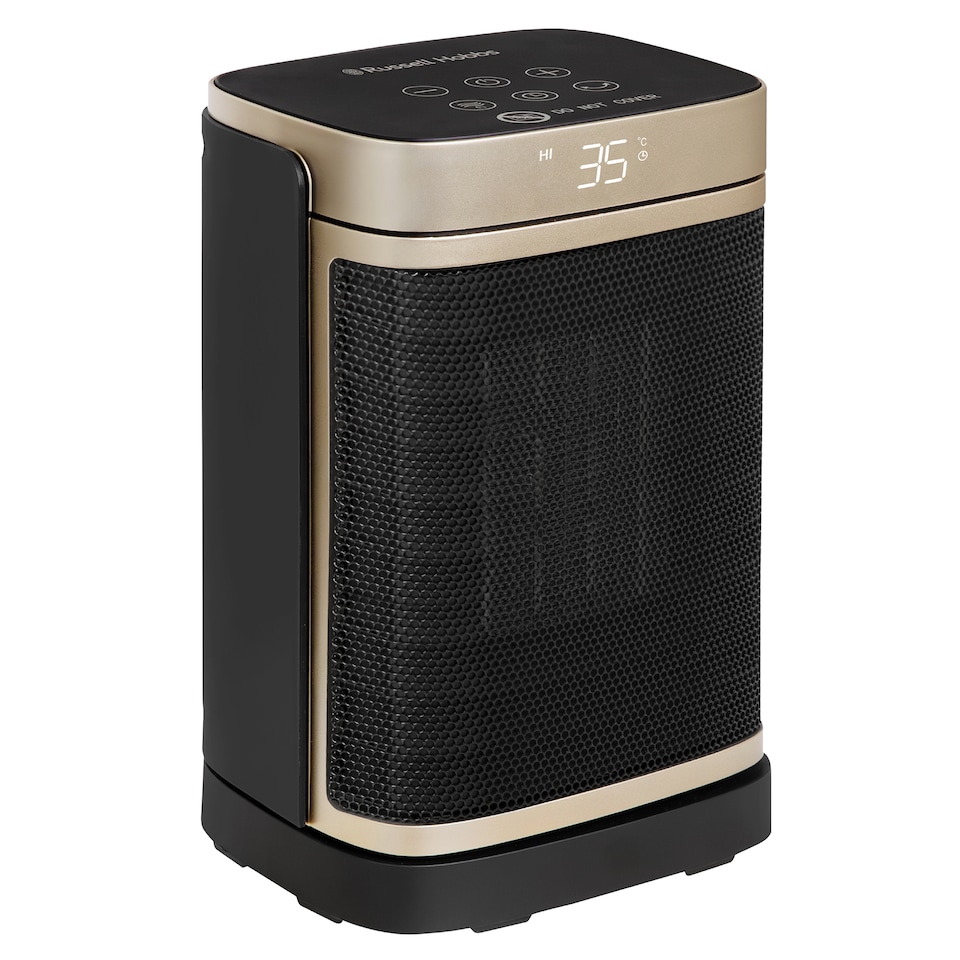 image 1 of Russell Hobbs RHCH2001G Space Heater in Black & Gold Square 1500W Portable Electric Heater