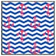 image 3 of Anchors on zig zag stripes (Picture Frame) Brown | M