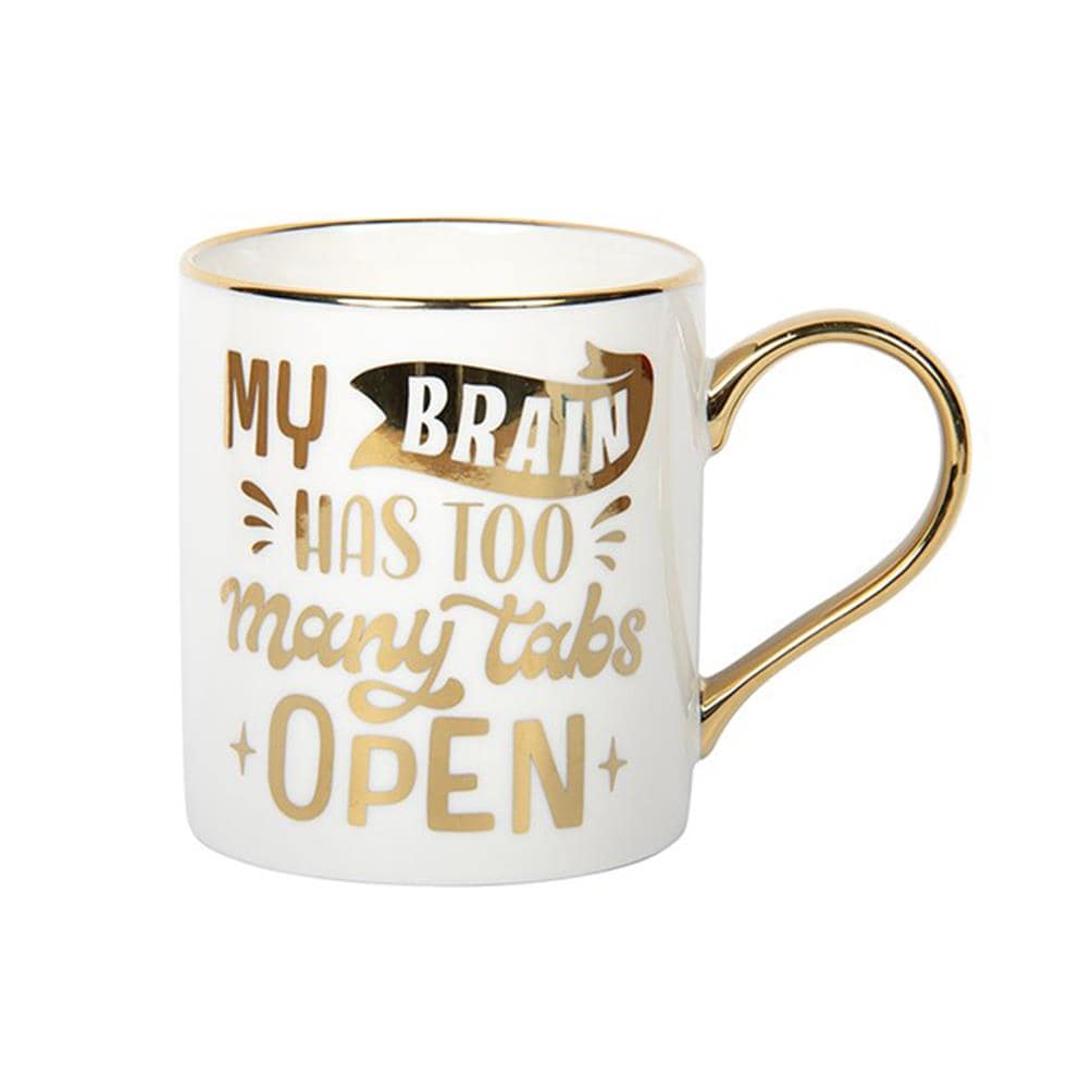 Lesser & Pavey Novelty Quote Mug - My Brain Has Too Many Tabs Open | Size: 350ml