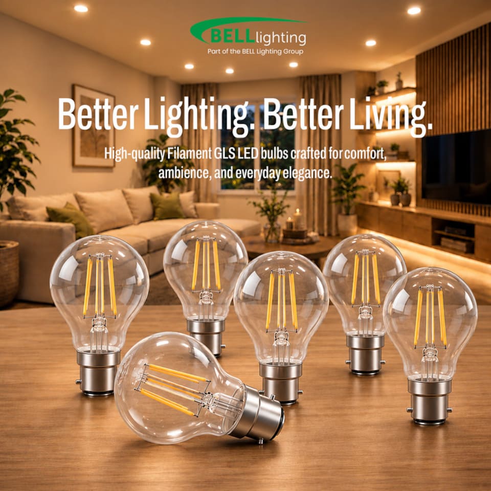 image 1 of BELL Lighting B22 Dimmable LED Filament GLS 7W Light Bulbs Warm White 2700K