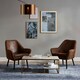 image 2 of Teamson Home Marmo Modern Wooden Marble Effect Coffee Table Living Room