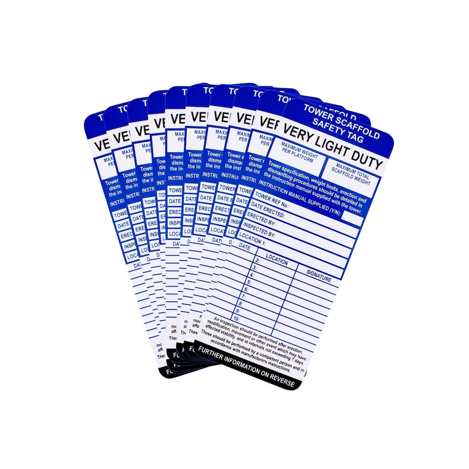 Scan Tower Tag Inserts Pack Of 10 | Multi | Multi Colour | One Size | 1