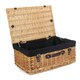 image 5 of 55cm Buff Picnic Basket with Lining Red | Red | One Size