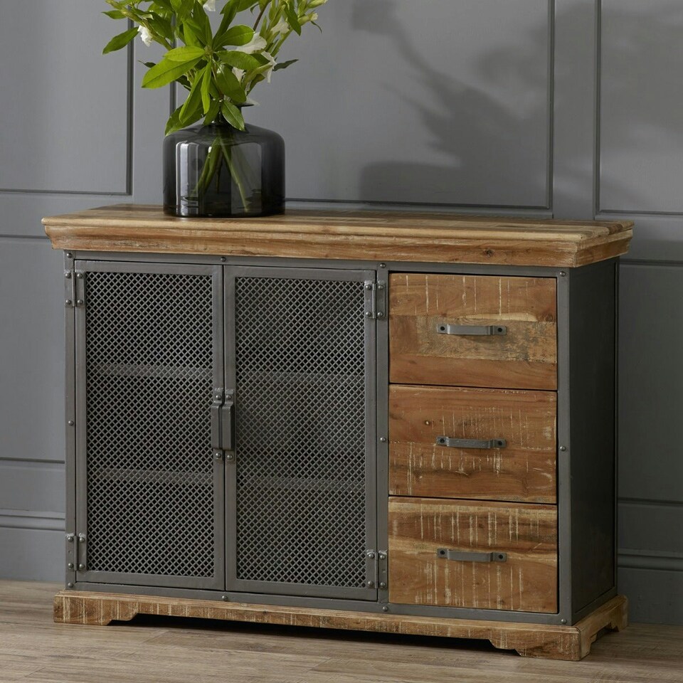 image 1 of Dunphy Industrial Large Sideboard Grey