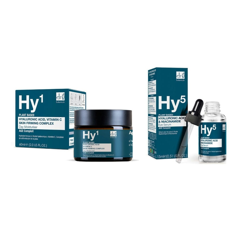image 1 of Dr Botanicals Anti-Ageing Hyaluronic Acid Day Moisturiser & Eye Serum Kit