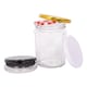 image 4 of Argon Tableware Glass Jam Jars with Lids - 450ml - Pack of 6