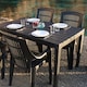image 2 of Rectangle Anthracite Plastic Garden Table