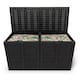 image 7 of XXL 750L Garden Storage Box, Black - 155x66x80 cm, Double Lid, Weatherproof