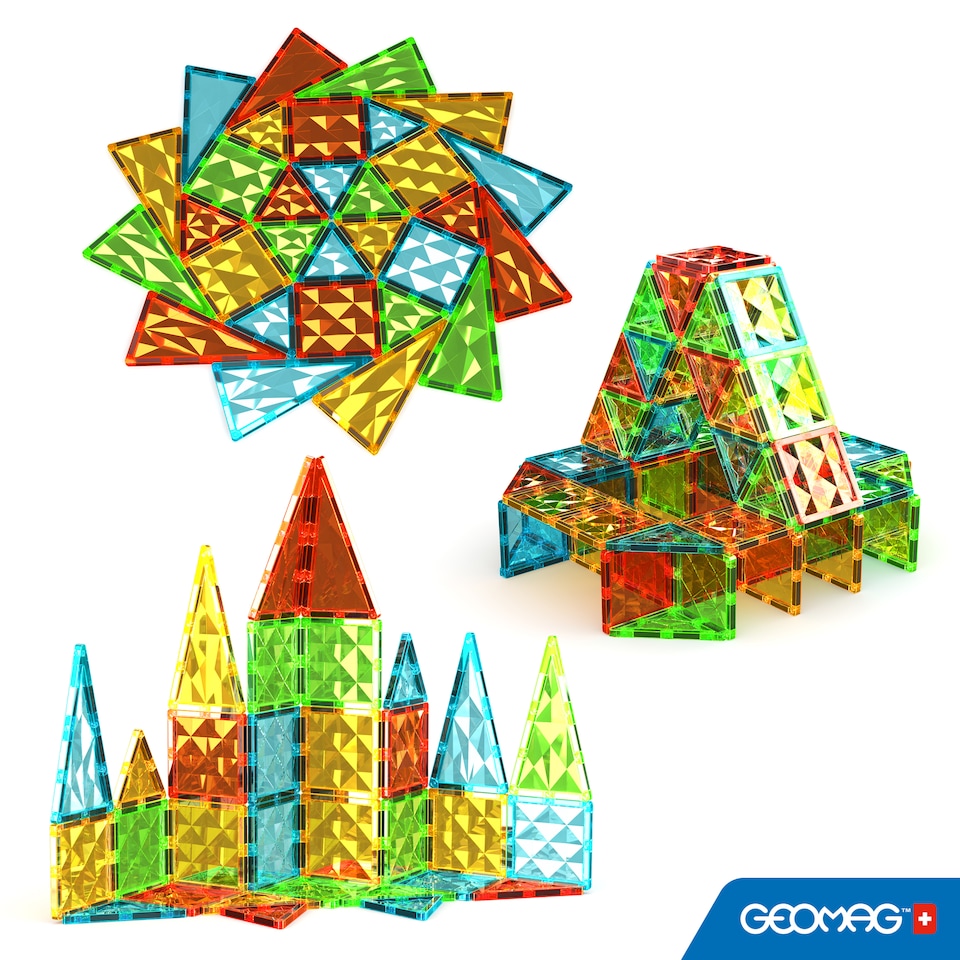 image 1 of Geomag Magnetic Tiles Gems 100 pieces