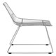 image 4 of Interioirs by Premier Small Chrome Metal Wire Chair, Sturdy Metal Chair for Kitchen, Outdoor Tapered Metal Chair for Patio, Lawn