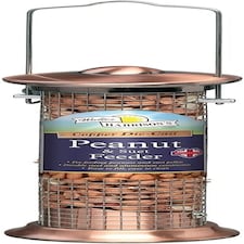 Walter Harrison's Peanut and Suet Copper Plated Die Cast Wild Bird Hard-Wearing Hanging Feeder - Small - 20 cm