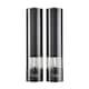 image 2 of Cooks Professional Electric Salt & Pepper Mill Set with Bamboo Base | Adjustable Grind Settings | Simple One-Button Operation | Graphite / Bamboo