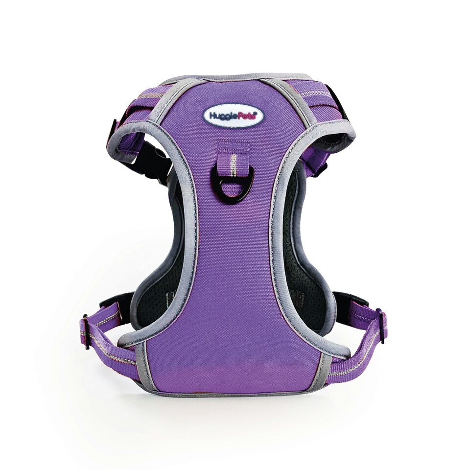 image 1 of HugglePets Activity & Travel Dog Harness Purple | L