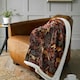 image 4 of Fox and Deer Soft Fleece Throw - 140 x 180cm Cosy Sherpa Blanket Blue | Navy