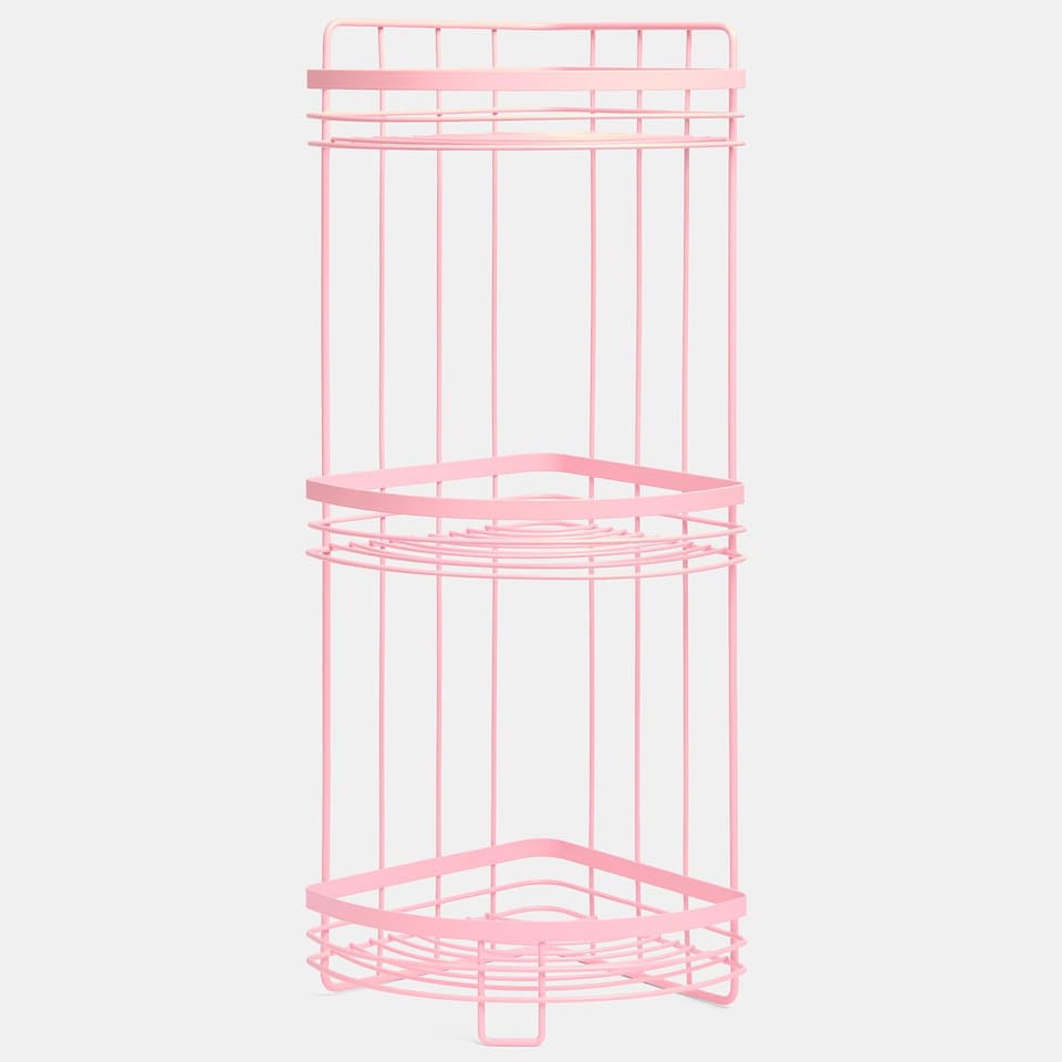 image 1 of OHS 3 Tier Shower Caddy Freestanding Bathroom Corner Shelf Organiser