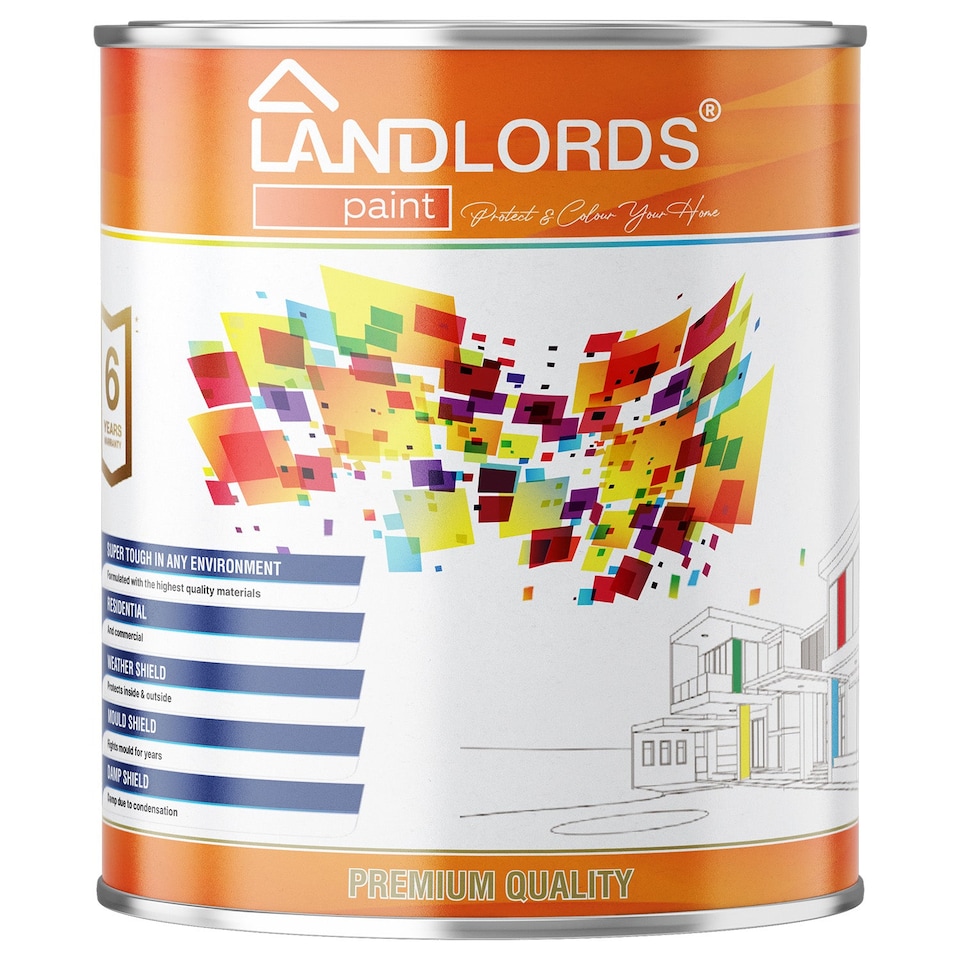 image 1 of Landlords Paint - Kitchen & Bathroom Paint - Mould Resistant, Washable & Durable - Manhattan Grey - 20L