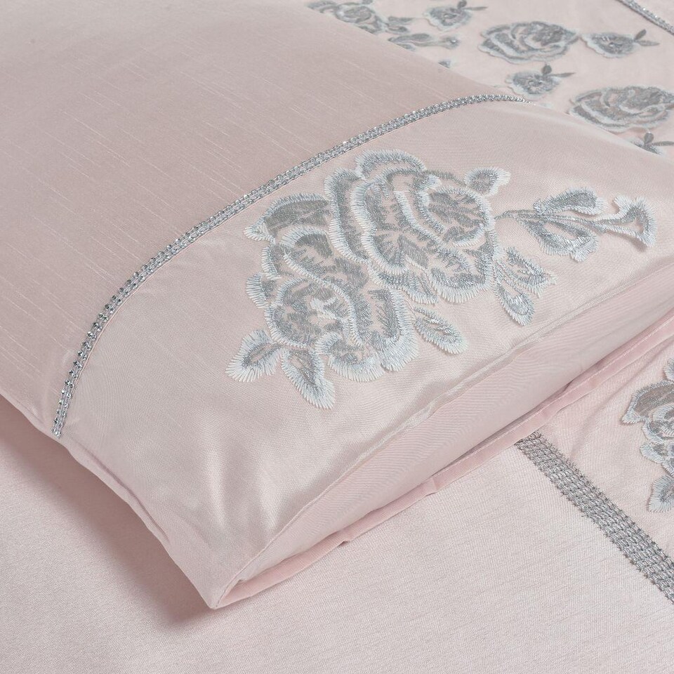 image 1 of Kampala Hill Amara Duvet Cover Set Pink | Pink | Pink | Double